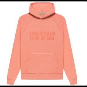 Essentials Fear of God hoodie in coral